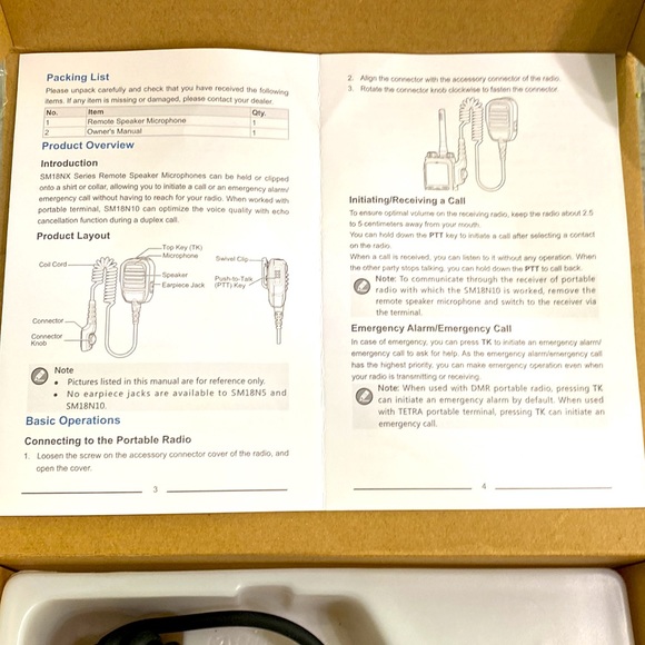 Hytera Remote Speaker Microphone EUC Tactical Emergency - Picture 10 of 12